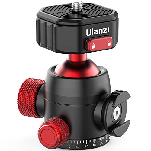 ULANZI Ball Head with Claw Super Quick Release Design, Professional Metal 360° Rotating Panoramic Ball Head with Cold Shoe, Up 44.1lbs Load, for Tripod,Monopod,Slider,DSLR Camera (U-100)