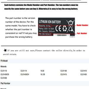 Two-Way Radio Battery for VL50 CLS1410 CLS1110 CLS1450 CLS1000 CLS1450CH CLS1114 CLS1415 CLS1450CB VL120 56557 HCNN4006A BAT56557 PMNN4497 PMNN4497AR HCNN4006 HCLE4159B SNN5571B PMNN4497A