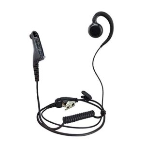 promaxpower c-shape swivel ear hanger earpiece for motorola two-way radios xpr6550, xpr7550e, xpr7580e, mtp850, apx900, apx4000, apx6000