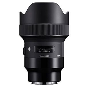 Sigma 14mm f/1.8 DG HSM Art Lens for Leica L, Black, Bundle with Vanguard Alta Pro 264AT Tripod and TBH-100 Head, Flex Shade, Cleaning Kit