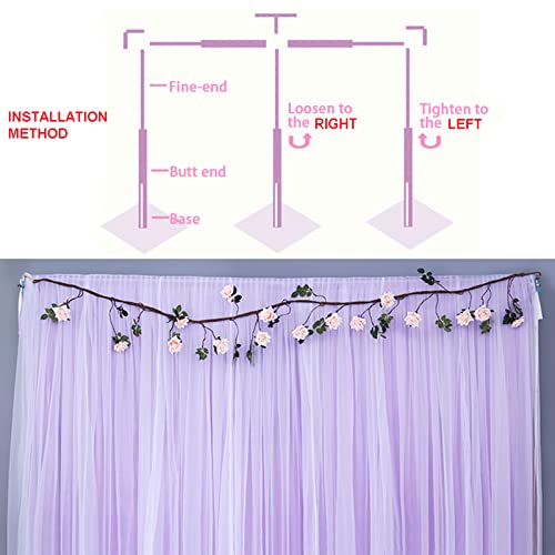 WUPYI Professional Backdrop Stand Pipe Kit,10'x10'/10'x 20' Heavy Duty Background Support System Curtain Frame Telescopic with Steel Base for Wedding Party Photography Trade Show Display (10'x 20')