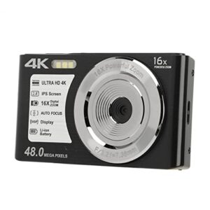 Digital Camera, 2.8 Inch Screen Compact Camera 48MP Image Resolution 16X Digital Zoom for Teens (Black)