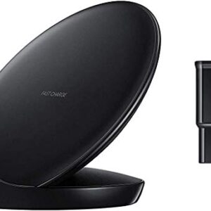 SAMSUNG Qi Certified Fast Charge Wireless Charger Stand (2018 Edition) Universally Compatible with Qi Enabled Smartphones - US Version - Black - EP-N5100TBEGUS