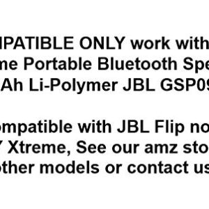 High Capacity Replacement Battery + Tool + Guide (Link) for JBL Xtreme Extreme Portable Bluetooth Speaker 5000mAh Li-Polymer JBL GSP0931134 Repair Power