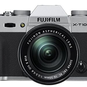 Fujifilm X-T10 Silver Mirrorless Digital Camera Kit with XC16-50mm F3.5-5.6 OIS II Lens