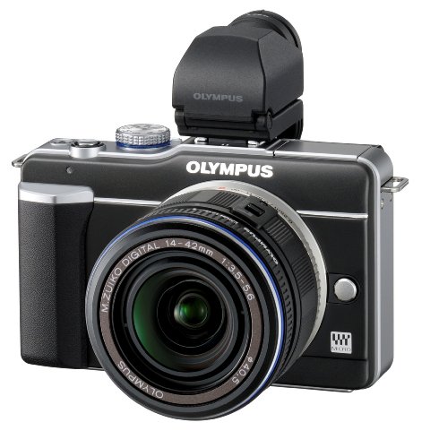 Olympus PEN E-PL1 12.3MP Live MOS Micro Four Thirds Mirrorless Digital Camera with 14-42mm f/3.5-5.6 Zuiko Digital Zoom Lens (Black)