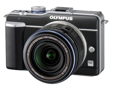 Olympus PEN E-PL1 12.3MP Live MOS Micro Four Thirds Mirrorless Digital Camera with 14-42mm f/3.5-5.6 Zuiko Digital Zoom Lens (Black)