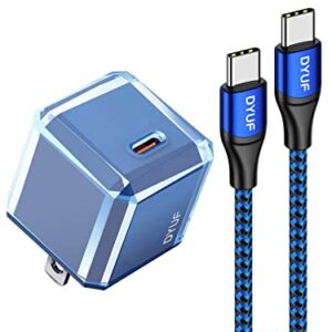 DYUF Ipad Pro Charger,20W USB C Fast Charger with 60W Ipad Charger Cord, Compatible with Samsung/iPad, Fast Charging and Data Transfer