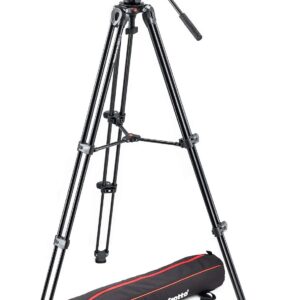 Manfrotto MVK500AM Lightweight Fluid Video System with Twin Legs and Middle Spreader (Black)