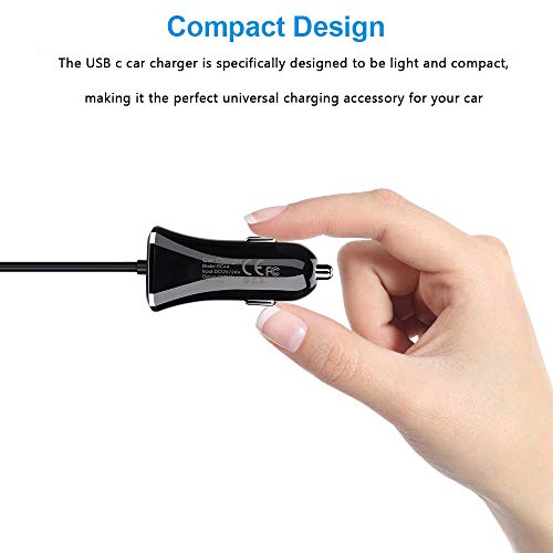 Type C Car Charger, 3.4A Fast Charging USB Car Adapter with 3ft USB C Cable for Samsung Galaxy S23 S22 S21 S20 S10 Note 20 A54 A14 A03S A13 A53 A23 A12 A32 A51,LG Stylo 6 5 4,Pixel 7 Pro 6a 6 5 4 3a