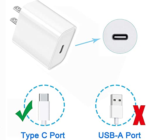 iPhone 14 Charger Block,20W USB C Power Delivery Charger, iPhone 13 Charger iPhone Fast Charger Wall Type C Charger Adapter Compatible iPhone 14/14 Plus/14 Pro/14 Pro Max/13 Pro Max/SE,iPad Mini/Pro