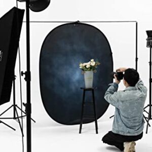 Kate Dark Blue Collapsible Backdrop for Photography Brown Pop Up Photo Backdrops Portable Folding Background for Portrait, Live Streaming, 5x6.5ft