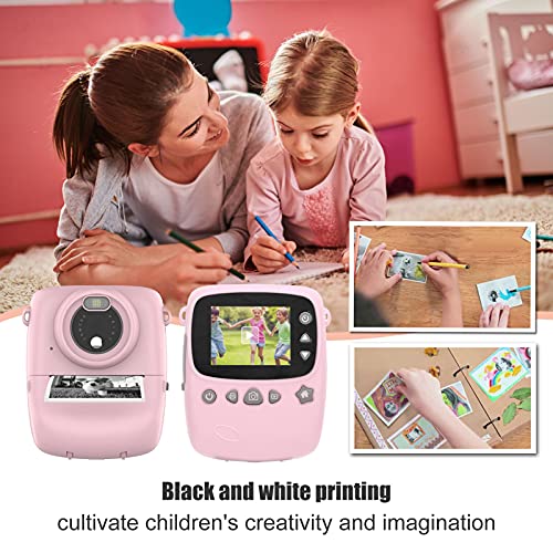 Oreilet Kids Toy Camera, Kids Digital Camera Built in Speakers Food Grade ABS 2000mAh Battery for Kids for Boys and Girls(Pink)