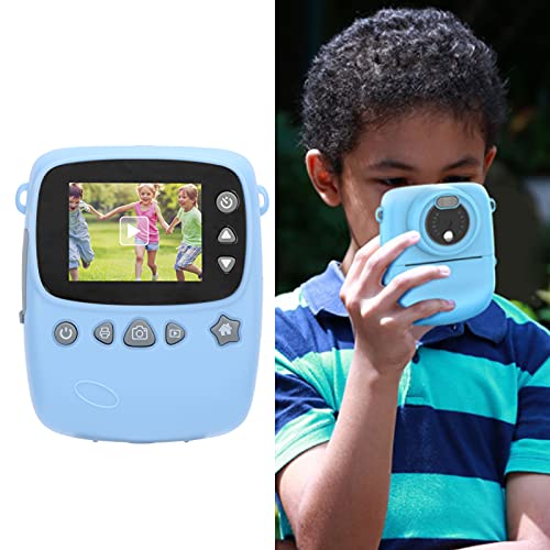 Oreilet Kids Toy Camera, Kids Digital Camera Built in Speakers Food Grade ABS 2000mAh Battery for Kids for Boys and Girls(Blue)