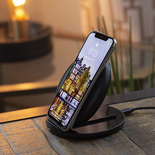 TYLT Crest | Convertible Wireless Charger | Qi Certified 10W Fast Charging Pad | Compatible with iPhone 13/13 Pro/13 Mini/13 Pro Max/12/11/SE 2020/XR/XS/8 & Samsung Galaxy S21/S20/S10/Note 10/9 | Blk