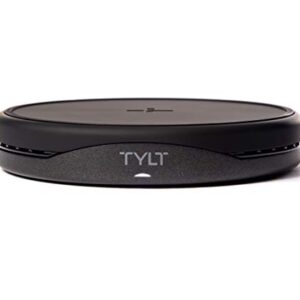 TYLT Crest | Convertible Wireless Charger | Qi Certified 10W Fast Charging Pad | Compatible with iPhone 13/13 Pro/13 Mini/13 Pro Max/12/11/SE 2020/XR/XS/8 & Samsung Galaxy S21/S20/S10/Note 10/9 | Blk