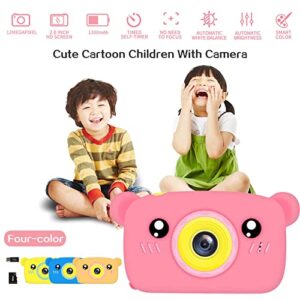 Children Photo Camera Toy Cute - with Several Mini Games Digital Camera Large Screen for Kids Boys & Girls Rechargeable Electronic Camera with 32GB TF Card