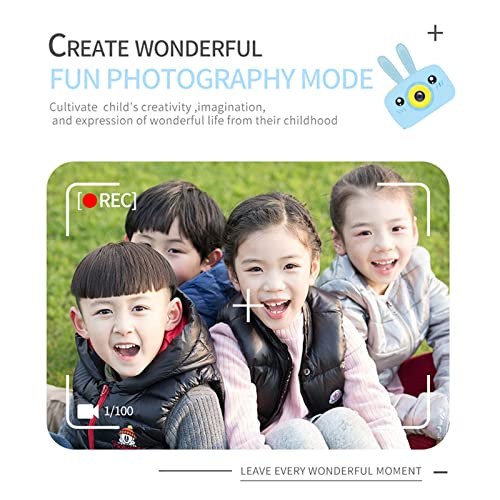 Children Photo Camera Toy Cute - with Several Mini Games Digital Camera Large Screen for Kids Boys & Girls Rechargeable Electronic Camera with 32GB TF Card