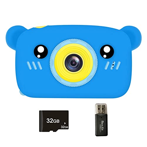 Children Photo Camera Toy Cute - with Several Mini Games Digital Camera Large Screen for Kids Boys & Girls Rechargeable Electronic Camera with 32GB TF Card