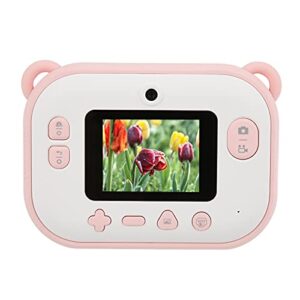 instant print camera for kids, 2.4” ips screen rechargeable camera digital creative print camera with multiple functions, for boys girls gift