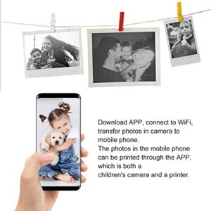 Instant Print Camera for Kids, 2.4'' IPS Screen Rechargeable Camera Digital Creative Print Camera with Multiple Functions, for Boys Girls Gift