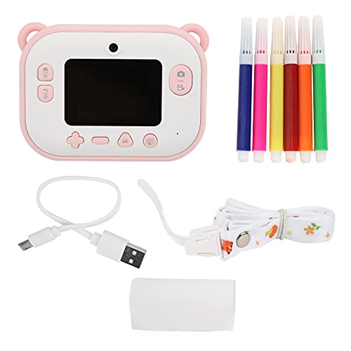 Instant Print Camera for Kids, 2.4'' IPS Screen Rechargeable Camera Digital Creative Print Camera with Multiple Functions, for Boys Girls Gift