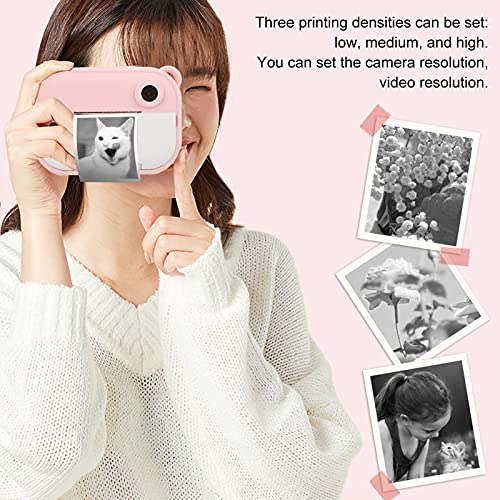 Instant Print Camera for Kids, 2.4'' IPS Screen Rechargeable Camera Digital Creative Print Camera with Multiple Functions, for Boys Girls Gift