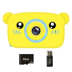 Children Photo Camera Toy Cute - with Several Mini Games Digital Camera Large Screen for Kids Boys & Girls Rechargeable Electronic Camera with 32GB TF Card