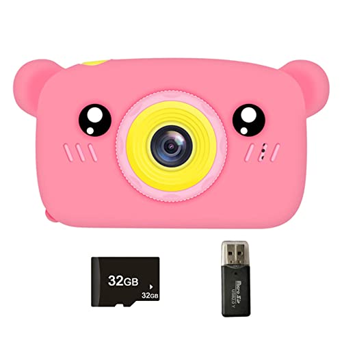 Children Photo Camera Toy Cute - with Several Mini Games Digital Camera Large Screen for Kids Boys & Girls Rechargeable Electronic Camera with 32GB TF Card