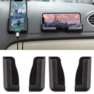 EIMONEY 2pair Multifunctional Mobile Phone Bracket - 2023 New Self Adhesive Dashboard Mount Car Phone Holder, Adjustable Phone Holder, Car Phone Holder Mount for All Mobile Phones Thickness<0.5in
