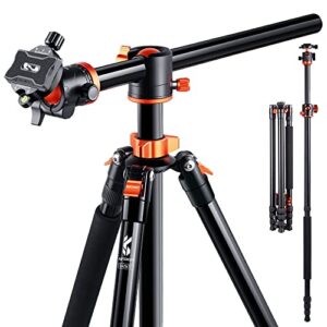 k&f concept 94 inch camera tripods 4 section ultra high aluminum professional detachable monopod tripod with 360 degree ball head quick release plate for dslr slr cameras t254a8+bh-28l (sa254t1)