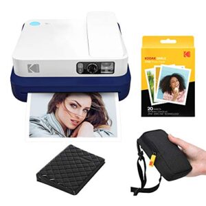 KODAK Smile Classic Digital Instant Camera with Bluetooth (Blue) Travel Kit