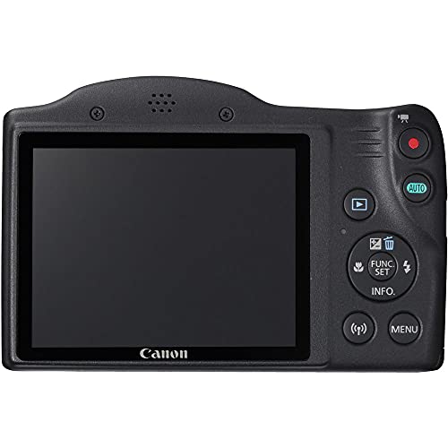 Canon PowerShot SX420 is Digital Camera (Black) (1068C001), 2 x 64GB Card, 3 x NB11L Battery, Corel Photo Software, Charger, Card Reader, LED Light, Soft Bag + More (Renewed)