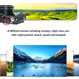 Zunate 2022 New CD‑R3 4K Digital Camera for Beginners/Kids, 48MP HD Video Camera with 16X Digital Zoom/ 3.2inch Screen,1500mAh Rechargeable Battery