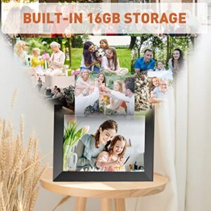 FRAMEO 10.1 Inch Digital Photo Frame Smart WiFi Digital Picture Frame with 1280x800 IPS LCD Touch Screen, Built-in 16G Large Memory, Share Photos and Videos Instantly via Frameo App from Anywhere