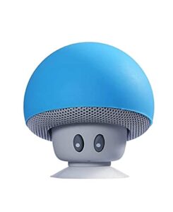 tevokni mini bluetooth speaker waterproof mushroom wireless music hifi stereo subwoofer hands,blue