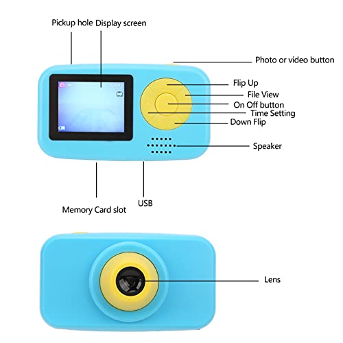 Qinlorgo Children Digital Camera, Kids Camera Supports 64GB Memory Card 1080P HD Innovative for Birthday Gifts for Boys