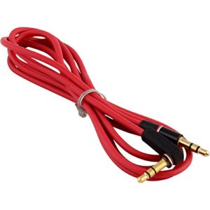 promaxi jacobsparts 3.5mm stereo aux cable male to male l-shaped for car audio headphone jack (4 feet)