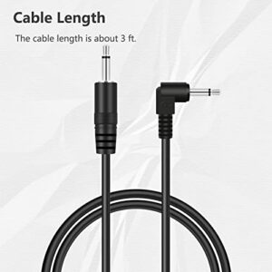 Bolvek 2 Pack 3ft 3.5mm 1/8" Male TS Mono Plug to 90 Degree Right Angle 3.5mm Male Mono Jack Audio Cable