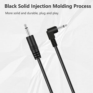 Bolvek 2 Pack 3ft 3.5mm 1/8" Male TS Mono Plug to 90 Degree Right Angle 3.5mm Male Mono Jack Audio Cable