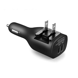 car charger,dual usb wall charger and car charger with travel adapter foldable plug home for iphone x xs max 6 7 8 plus, ipad mini air pro, galaxy s10 9 8 7 plus, lg google one plus 6 phone
