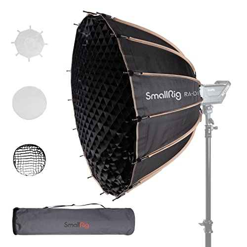 SMALLRIG Parabolic Softbox Quick Release, Parabolic Softbox, Compatible with SmallRig RC 120D/RC 120B/RC 220D/RC220B and Other Bowens Mount Light (33.5inch/85cm)