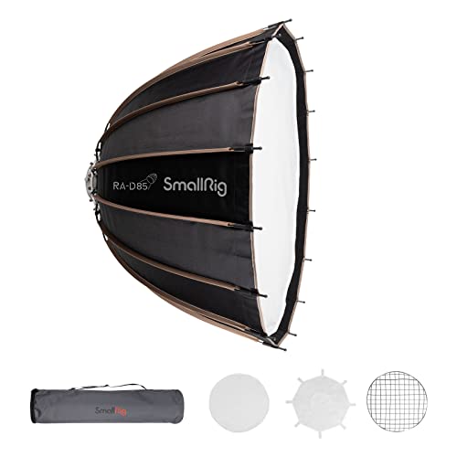 SMALLRIG Parabolic Softbox Quick Release, Parabolic Softbox, Compatible with SmallRig RC 120D/RC 120B/RC 220D/RC220B and Other Bowens Mount Light (33.5inch/85cm)