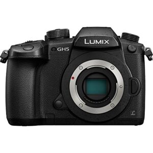 Panasonic LUMIX GH5 4K Digital Camera, 20.3 Megapixel Mirrorless Camera with Digital Live MOS Sensor, 5-Axis Dual I.S. 2.0, 4K 4:2:2 10-Bit Video, Full-Size HDMI Out, 3.2-Inch LCD, DC-GH5 (Black)