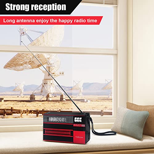 AM FM Portable Radio - Rechargeable Radio with Flashlight Portable AM/FM SW 1-2 Multiwave Radio - Super Strong Signal Large Speaker Transistor Antenna Gift for The Elderly, Friends, Couples(S307)