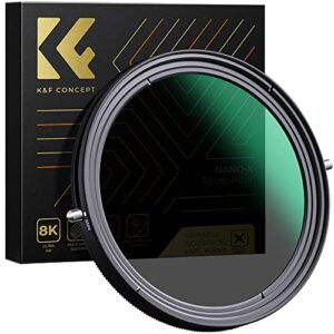 k&f concept 72mm variable fader nd2-nd32 nd filter and cpl circular polarizing filter 2 in 1 for camera lens no x spot waterproof scratch resistant (nano-x series)