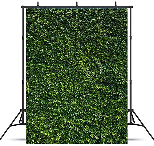 3D Green Leaves Photography Backdrops Spring Nature Outdoorsy Newborn Baby Shower Backdrop Wall Art Wedding Birthday Party Decoration Photo Background Studio Props Cake Table Booth 7x5ft