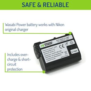 Wasabi Power Battery (2-Pack) for Nikon EN-EL15, EN-EL15a, EN-EL15b, EN-EL15c & D500, D600, D610, D750, D780, D800, D800E, D810, D810A, D850, D7000, D7100, D7200, D7500, Z5, Z6, Z6II, Z7, Z7II, 1 V1