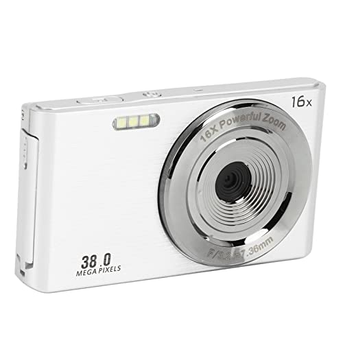 Digital Camera, 1080P 38MP 2.4 Inch LCD Screen Kids Camera with 16X Digital Zoom, Compact Portable Point and Shoot Camera Small Rechargeable Camera for Teens Students Boys Girls