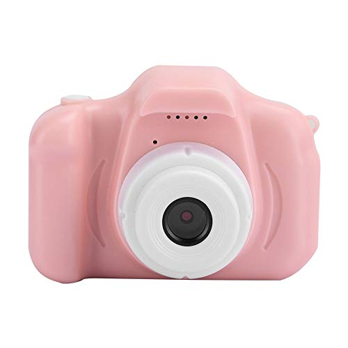 ASHATA Portable Cartoon Camera, Mini 1080P Digital Camera, One Click Smart Focusing, Anti Shake, with 2.0 inch Screen, The Best Gift for Kids, Children(Pink)